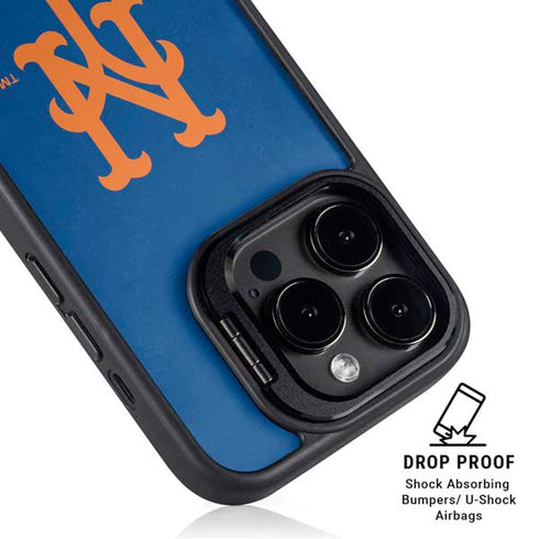 MLB New York Mets - Solid Distressed iPhone 14 Pro Kickstand Case